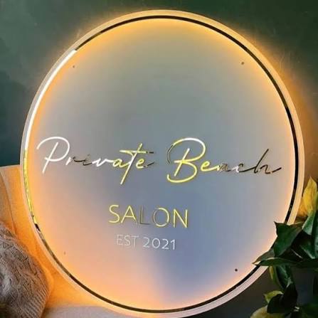 Neon light name plate 1